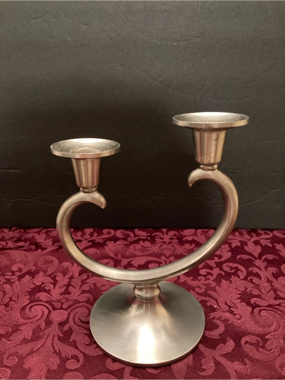 Metawa Holland Double Candlestick in Pewter.
